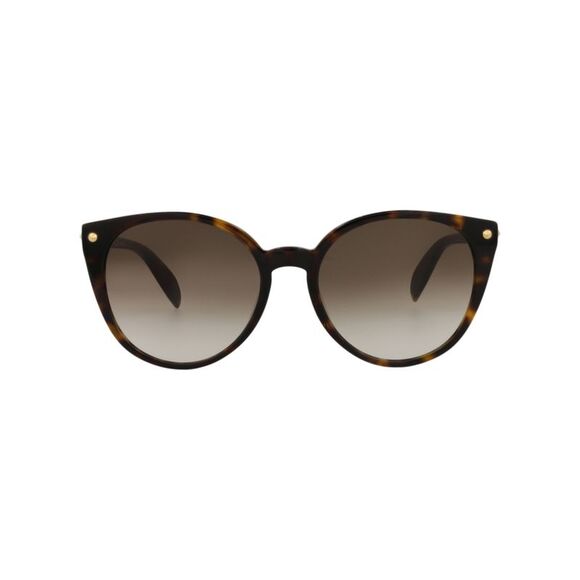 Alexander McQueen Round-Frame Acetate Sunglasses Brown Womens - Picture 1 of 6